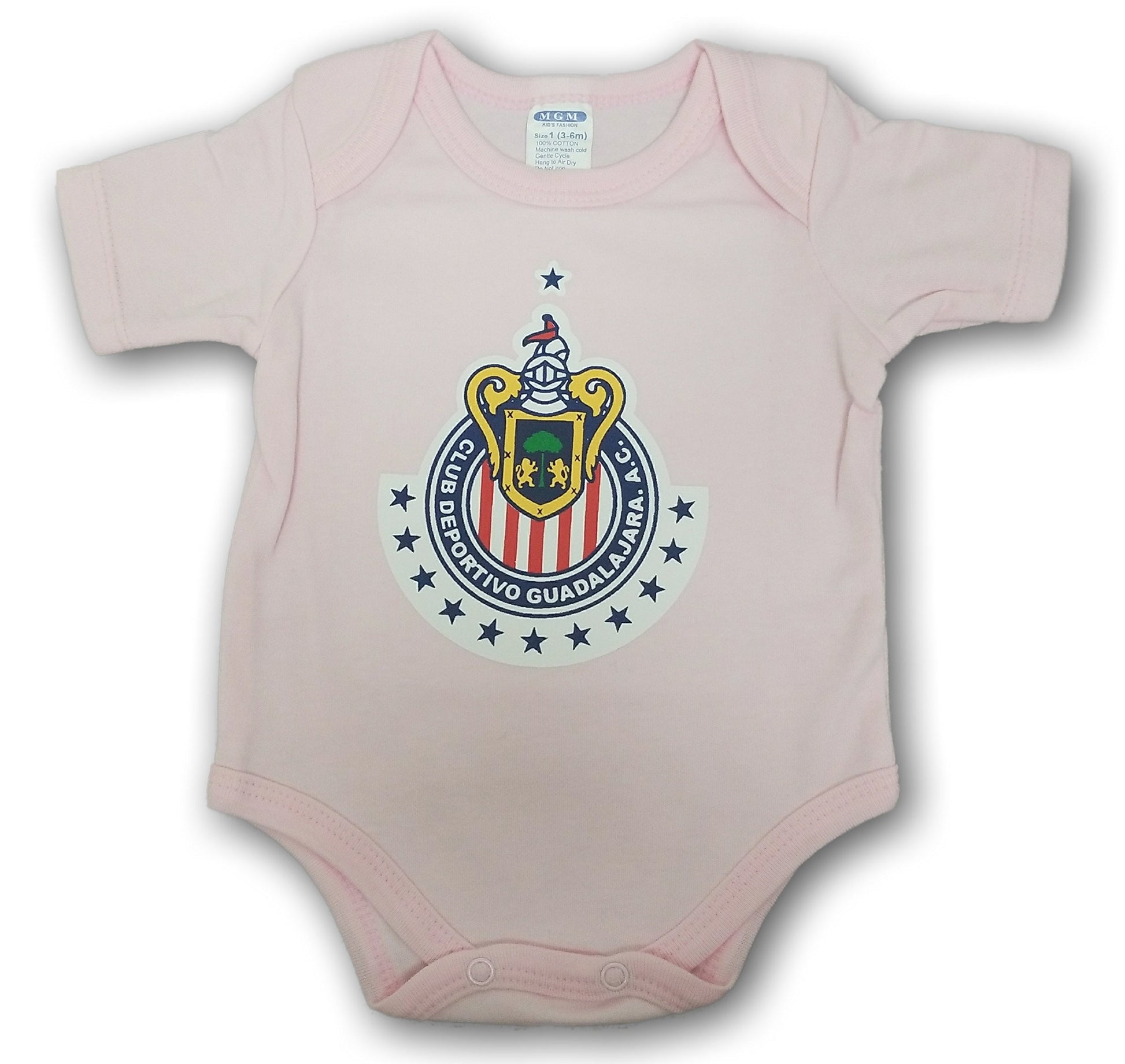 Chivas De Guadalajara Baby Bodysuit Mameluco Jumpsuit (3-6 Months, Pink)