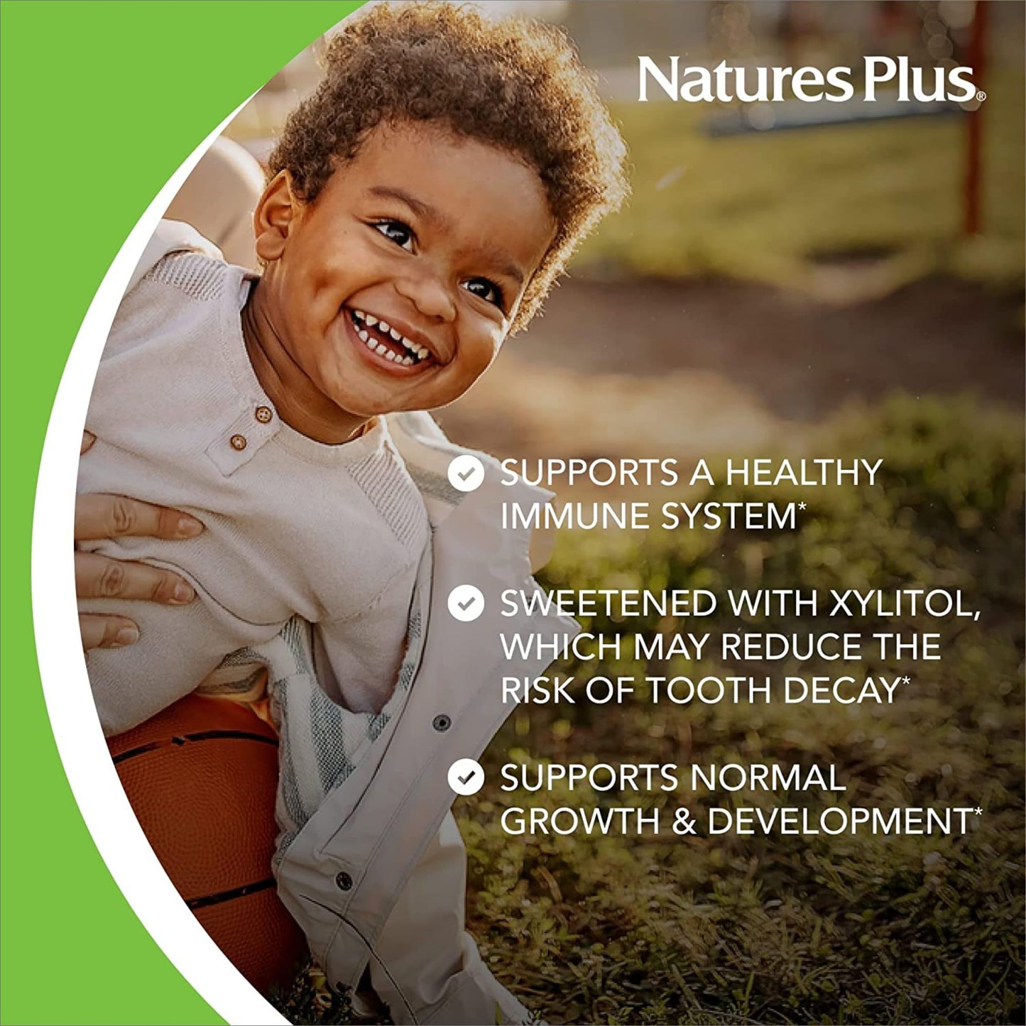 Natures Plus Animal Parade Gold Children'S Multivitamin - Assorted Cherry, Orange & Grape Flavors - 60 Chewable Tablets, Pack Of