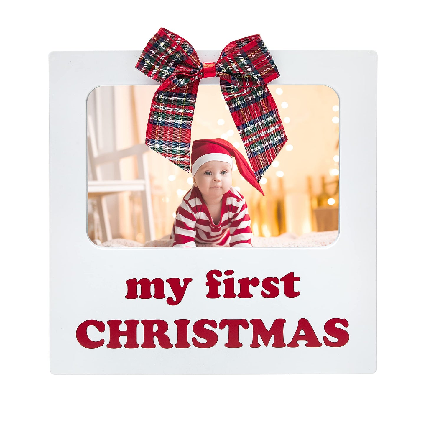 Little Holly First Christmas Ribbon Frame, Babys First Christmas, Baby Holiday Picture Frame, New and Expecting Parents Gift, M