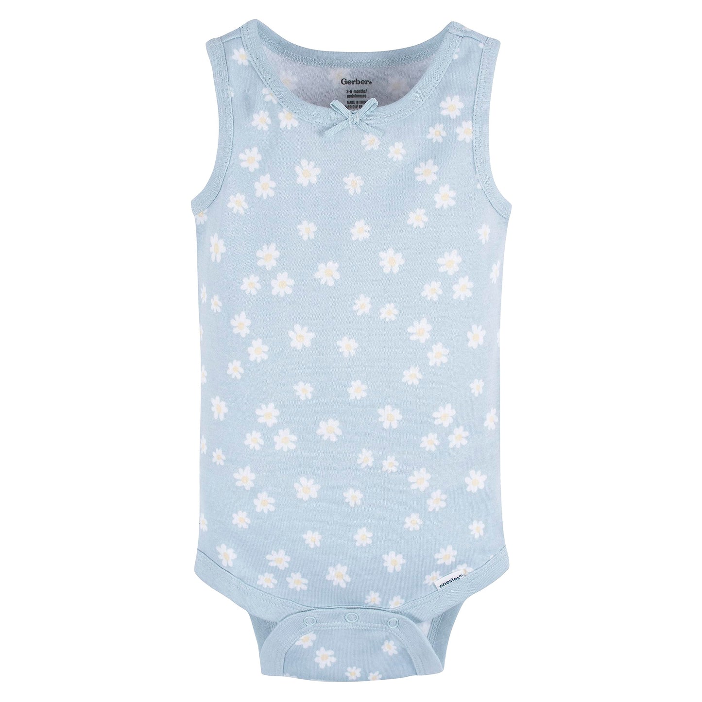 Gerber Baby Girls Multi-Pack Sleeveless Onesies Bodysuit Orange Flower 12 Months