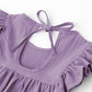 Lyxiof Toddler Baby Girl Cotton Linen Dress Ruffle Sleeve Halter Sleeveless Kids Casual Beach Dresses Purple 100Cm