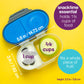 B.Box Snackbox For Toddlers, Kids  Mini Bento Box, Lunch Box  Leak Proof, 2 Compartments  Bpa Free, Dishwasher Safe, Freezer Saf