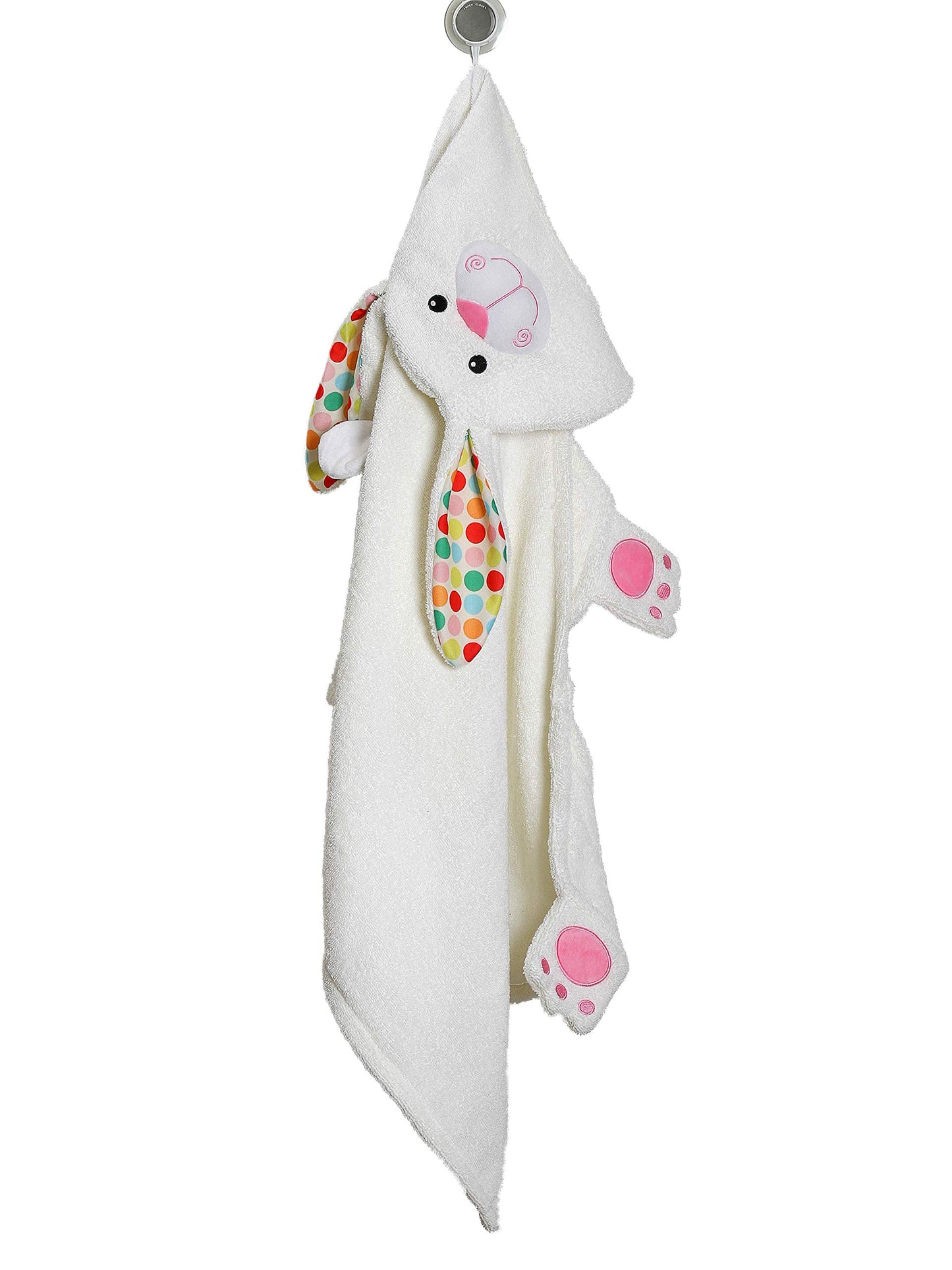 Zoocchini Kids Plush Terry Hooded Bath Towel (Bella The Bunny)