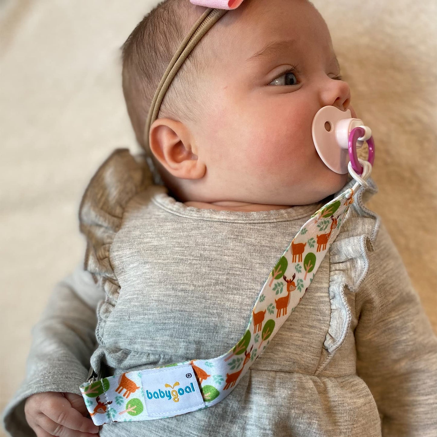 Babygoal Rabbit Pacifier Clips, 6 Pack Binky Paci Holder And Leash For Boys And Girls Fits For Most Pacifier, Binkie Styles & Ba