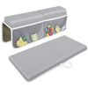 Childhood Bath Kneeler And Elbow Rest Pad Set - Painless Foam With Toy Organizer Pockets, Foldable, Quickly Dry Bathtub Kneeler