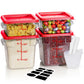 2Qt Nsf Food Storage Containers: 6 Pcs [Food Grade][Hot&Cold Resistant] Commercial Clear Square Food Storage Containers With Sca
