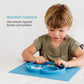 Ezpz Happy Mat - 24 Months+ (Lime) - 100% Silicone Suction Plate With Built-In Placemat For Toddlers + Preschoolers - Divided To