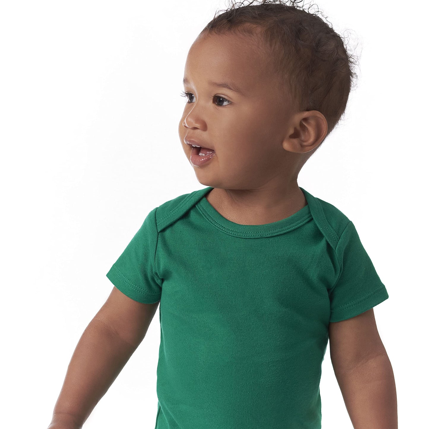 Gerber Baby 5 Pack Onesies Multi-Packs Bundle Interlock 180 Gsm, Kelly Green, 0-3 Months