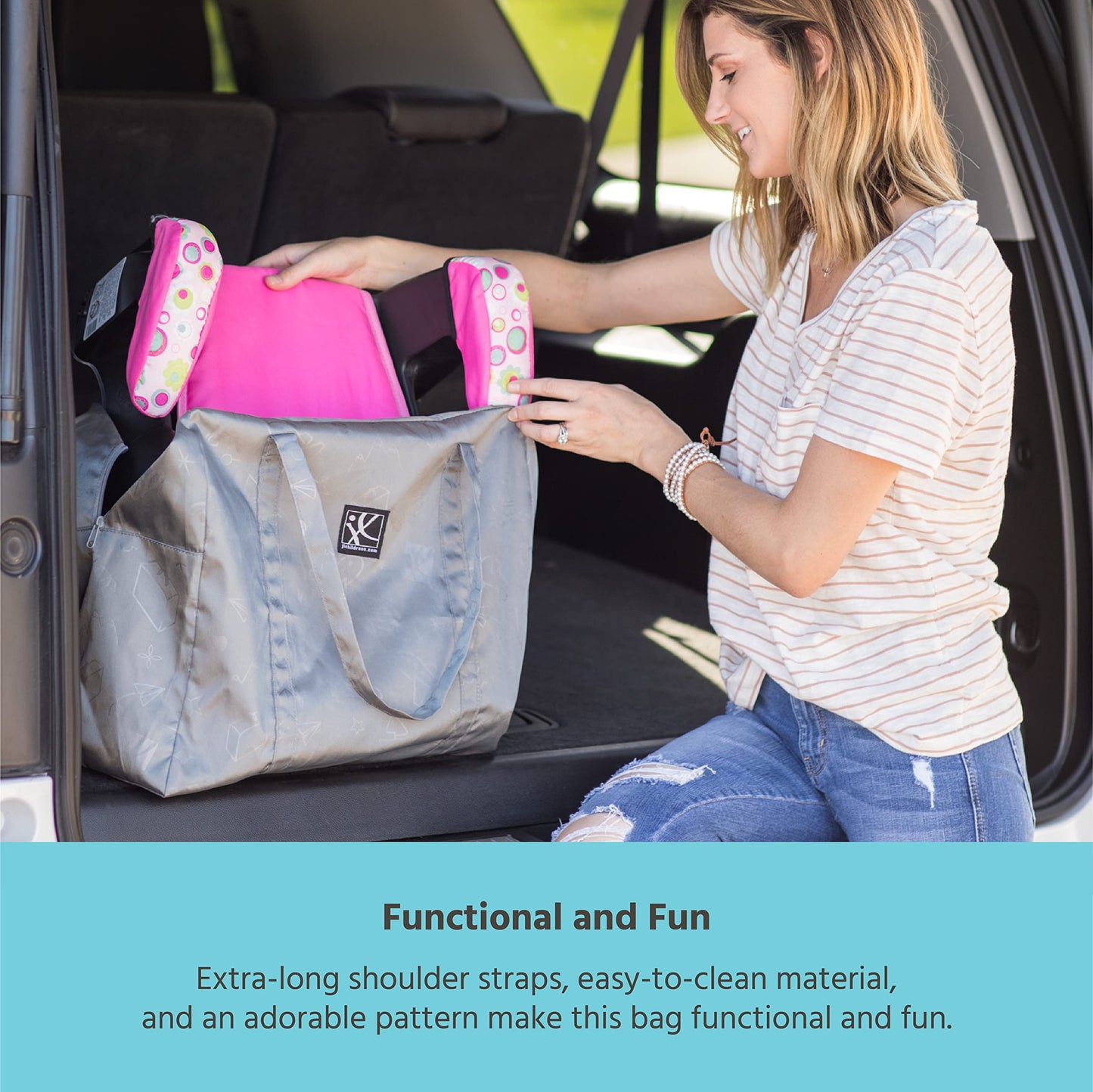 J.L. Childress Deluxe Go-Go Travel Bag For Backless Booster Seats And Compact Strollers - Fits Gb Pockit And Babyzen Yoyo - Boos