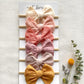 Cherssy Baby Girl Muslin Headbands, 3.5' Cotton Hair Bows Nylon Hairbands For Newborns, Infants, Toddlers - 6Pcs