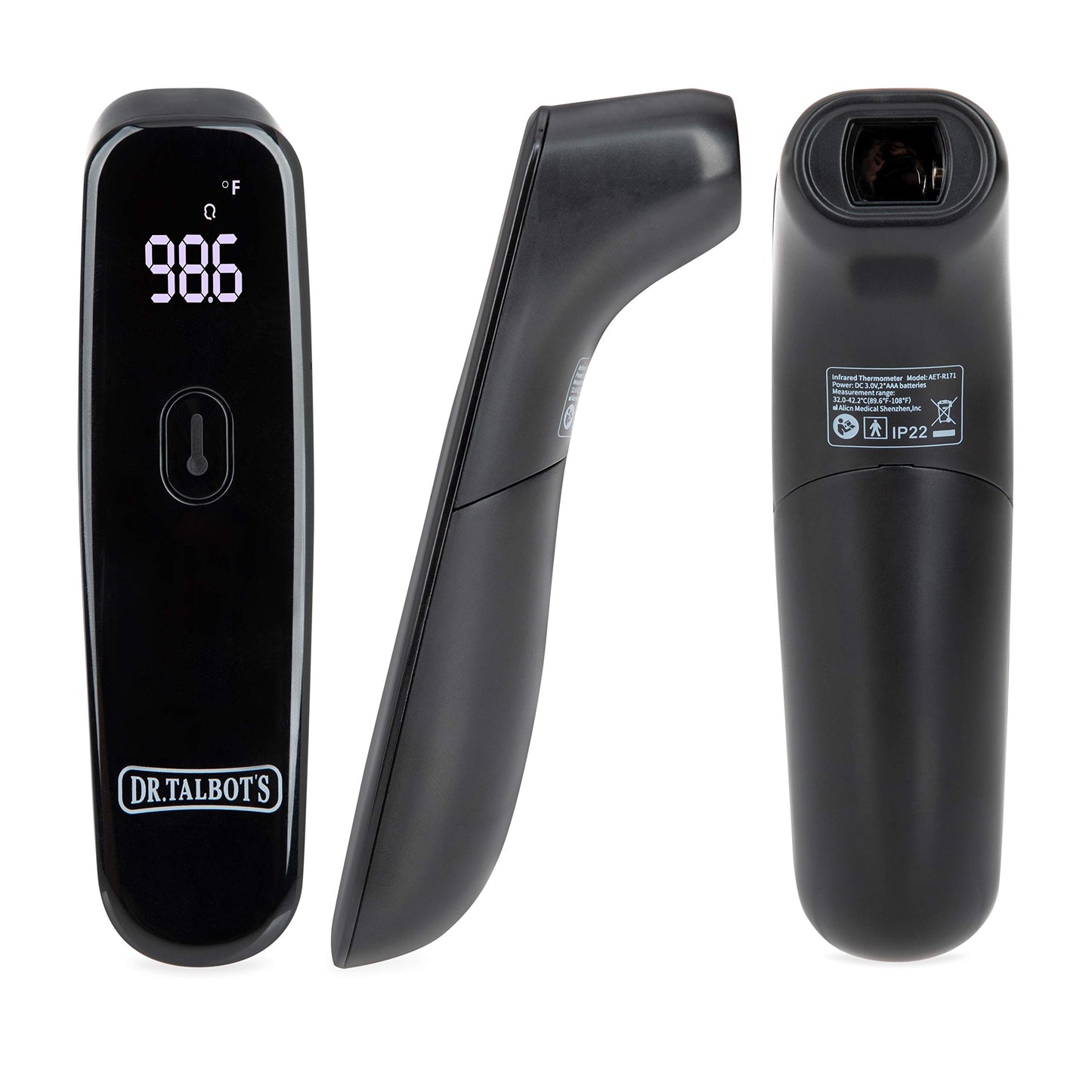 Dr. Talbot'S Non-Contact Acrylic Infrared Thermometer With Led Screen, Fever Warning Indicator, Accurate 1 S Reading For Baby, K