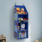 Kudos Kids  4 Shelf Closet Hanging Organizer | Durable Fabric Storage Hanger with Engineered Wood | Stylish Jungle Theme Wardro