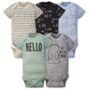 Gerber Baby Boys 5-Pack Short Sleeve Variety Onesies Bodysuits Hello Bear 6-9 Months