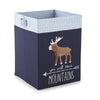 Levtex Baby - Trail Mix Nursery Hamper - Rectangular Fabric Hamper - Moose - Blue, Navy And Brown - Nursery Accessories - Size: