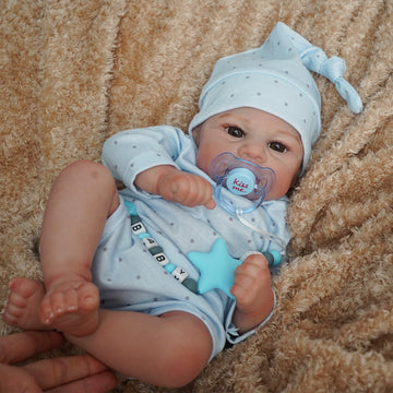 Myrebaby Blue Pacifier Clip Chain With Magnetic Pacifier For Reborn Baby Dolls Feeding Toy Accessories For Kids Gift
