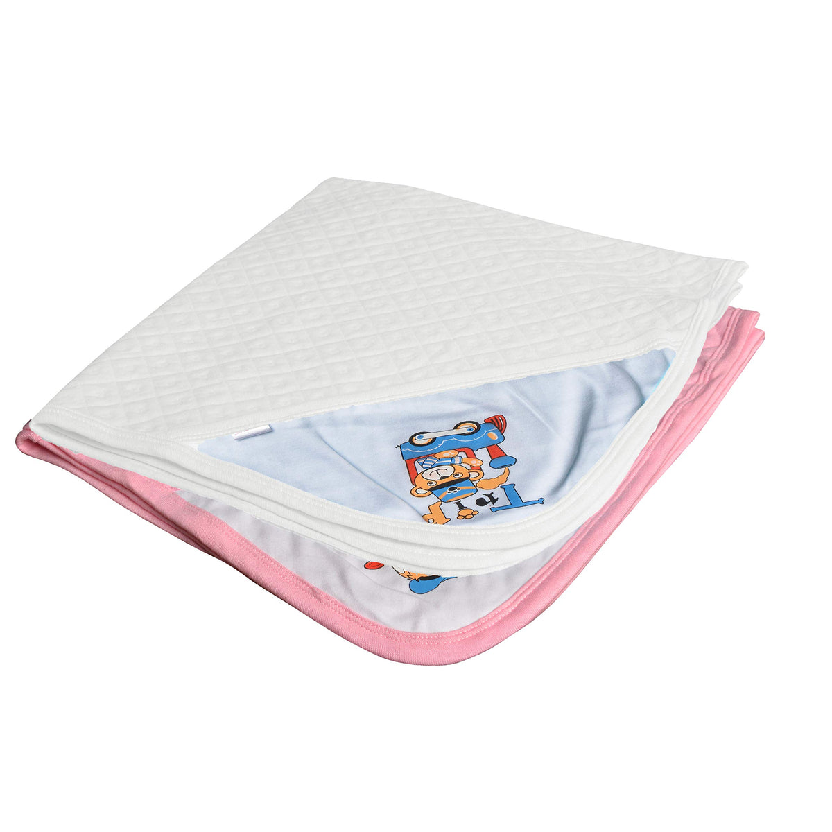 CATCUB Ultra Soft Cotton Jacquard Baby Hooded Towel Combo  Pack of 2 (Pink, White)
