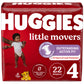Huggies Size 4 Diapers, Little Movers Baby Diapers, Size 4 (22-37 Lbs), 22 Count (Packaging May Vary)