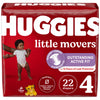 Huggies Size 4 Diapers, Little Movers Baby Diapers, Size 4 (22-37 Lbs), 22 Count (Packaging May Vary)