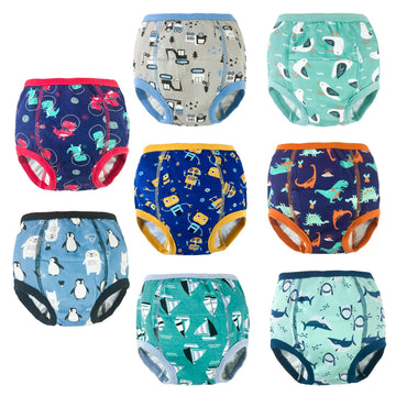 Smulpooti 8 Packs Reusable Potty Training Underwear For Boys For Potty Training And Strong Absorbent Toddler Training Underwear