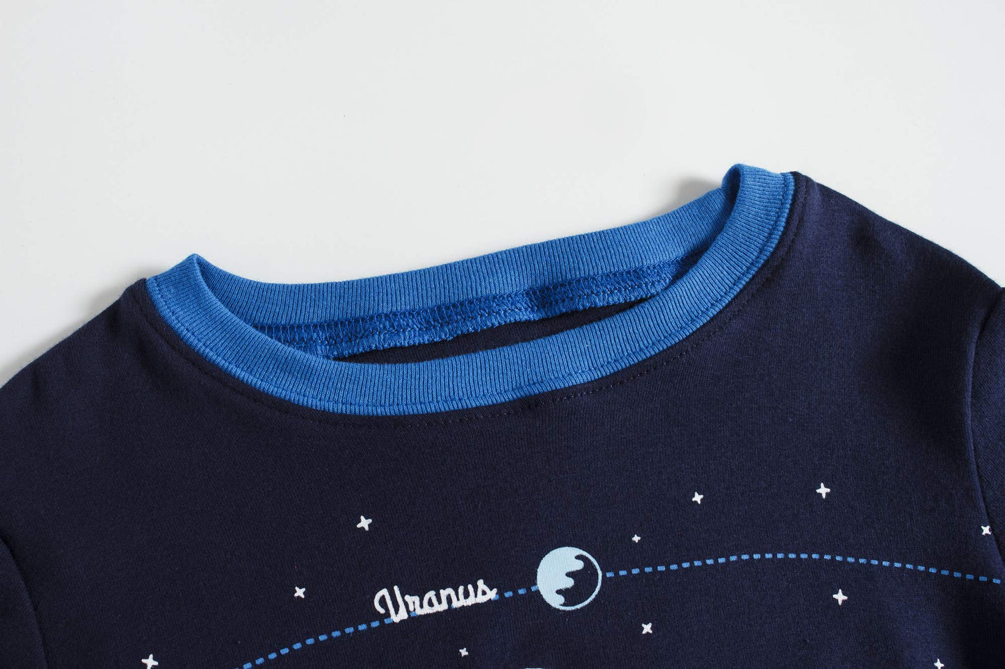 Popshion Boys Planet Pajamas 100% Cotton Pjs Toddler 2 Piece Long Sleeve Sleepwear Kids Clothes Pj Set Space Shirt 7T