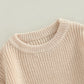 Afunbaby Baby Girl Boy Knit Sweater Blouse Pullover Sweatshirt Warm Crewneck Long Sleeve Tops For Infant Toddler (6-9 Months,Cre