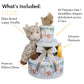 Lil' Baby Cakes Safari Diaper Cake - Beautiful Safari-Themed Baby Gift Using Size 1 Swaddler Diapers - Perfect For Baby Showers