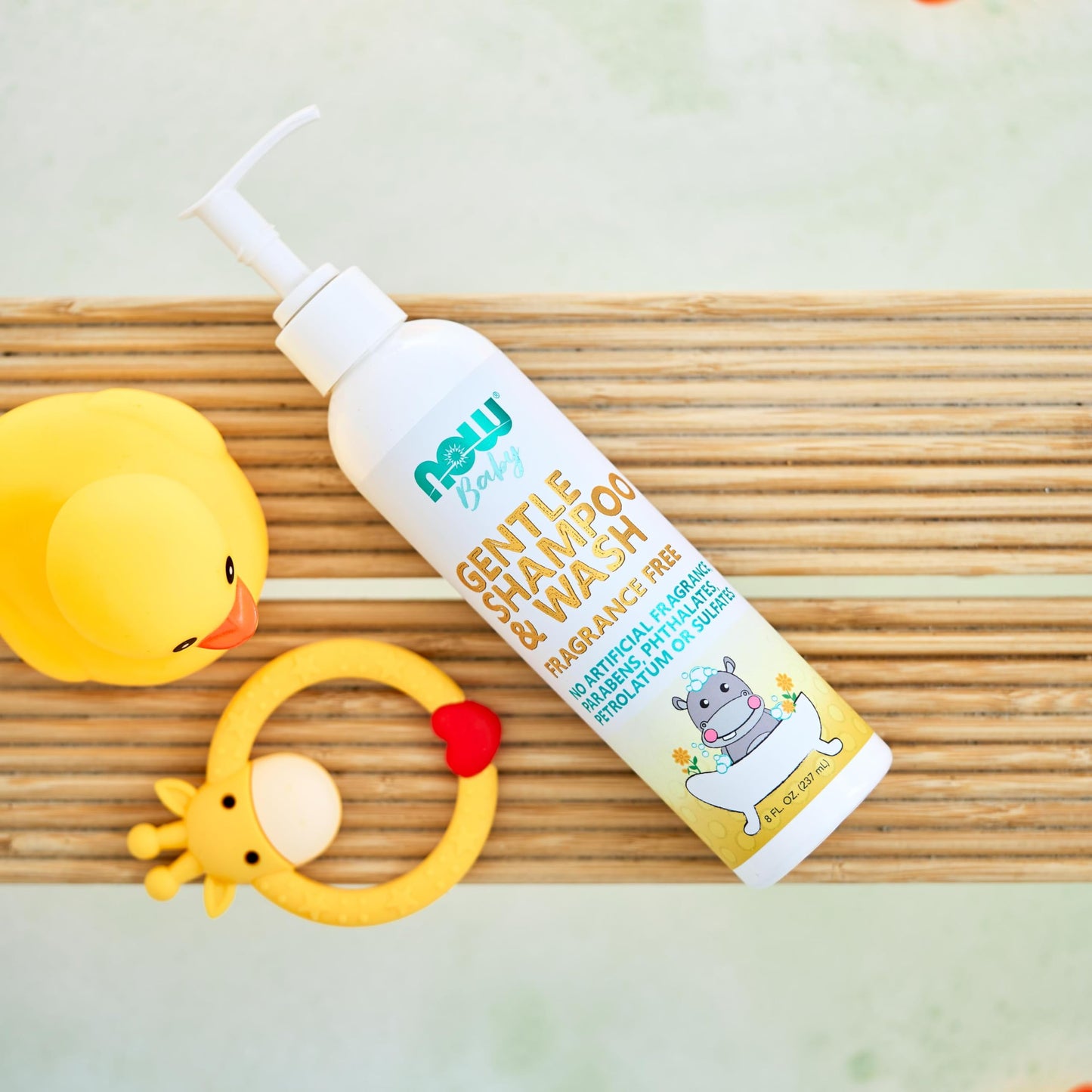 Now Baby, Gentle Shampoo & Wash, Fragrance Free With No Artificial Fragrance, Parabens, Phthalates, Petrolatum Or Sulfates, 8-Ou