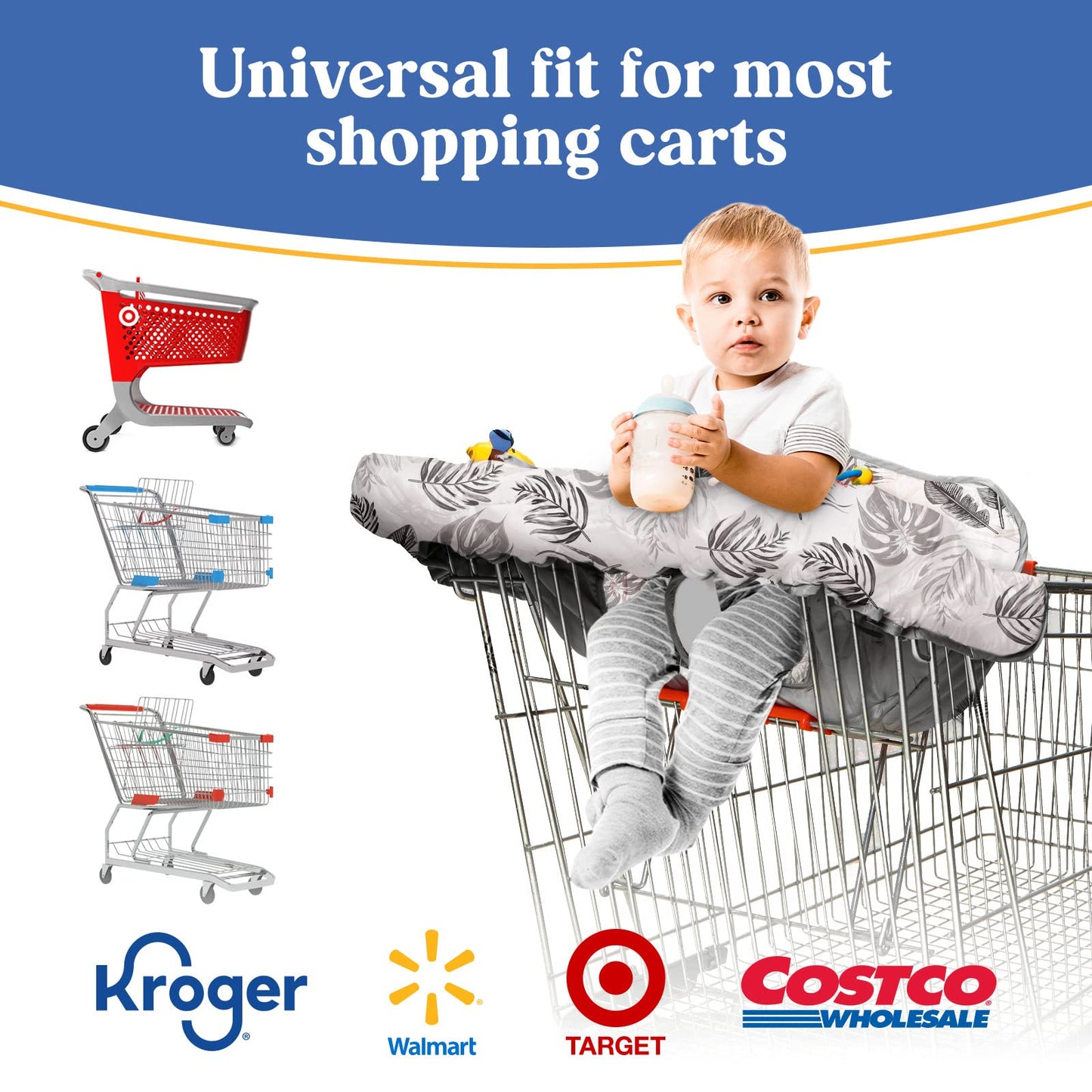 Shopping Cart Cover For Baby Pillani, High Chair Covers For Baby Restaurant Seat, Grocery Cart Cover For Baby Girl & Boy, Market