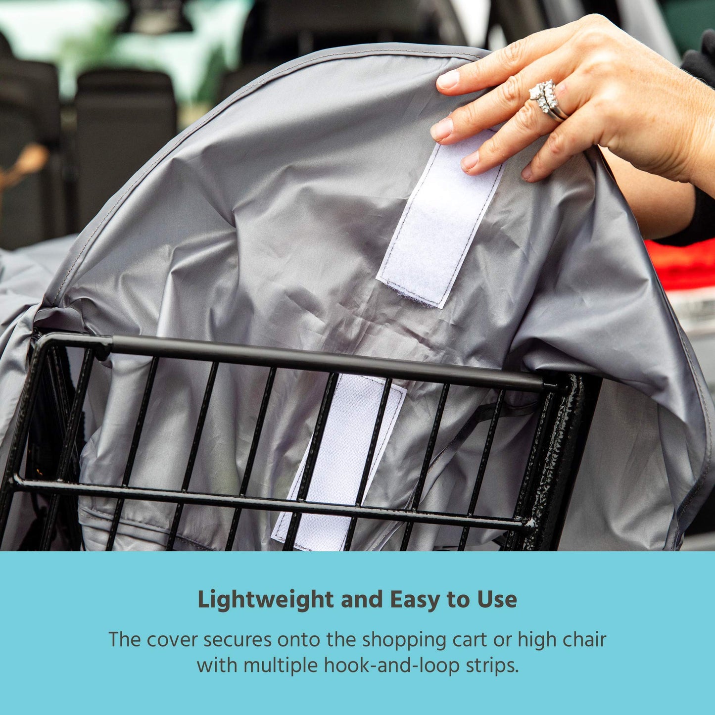 J.L. Childress Healthy Habits By Shopping Cart And High Chair Cover Lightweight Compact Washable Cover To Protect Baby And Toddl