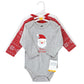 Hudson Baby Unisex Baby Cotton Long-Sleeve Bodysuits, Santa Reindeer, 6-9 Months