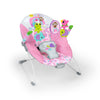 Bright Starts Pink Paradise Portable Baby Bouncer With Vibrating Infant Seat And -Toy Bar, Max Weight 20 Lbs., Age 0-6 Months