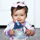 Nuby No Spill Flip N Sip 2 Handle Tritan 360 Weighted Straw Glitter Print - 8oz/ 240 Ml/ 12 M+, Colors Vary: Blue Space, Red Din