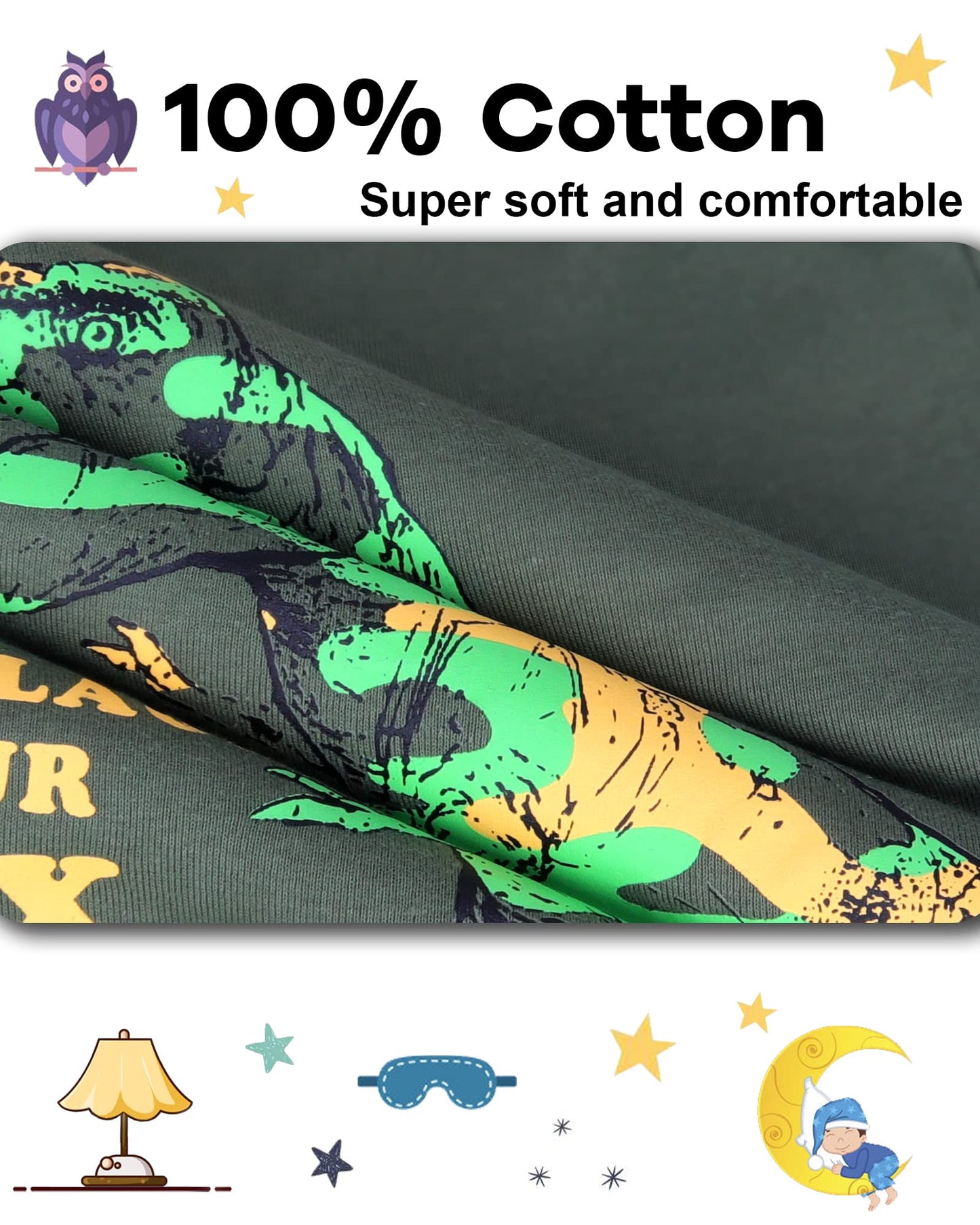 Daughter Queen Boys Pajamas 18-24 Months Summer Pjs Dinosaur Pj Sets Baby Toddler Cotton Short Sleeve Sleepwear Trex Jammies Din