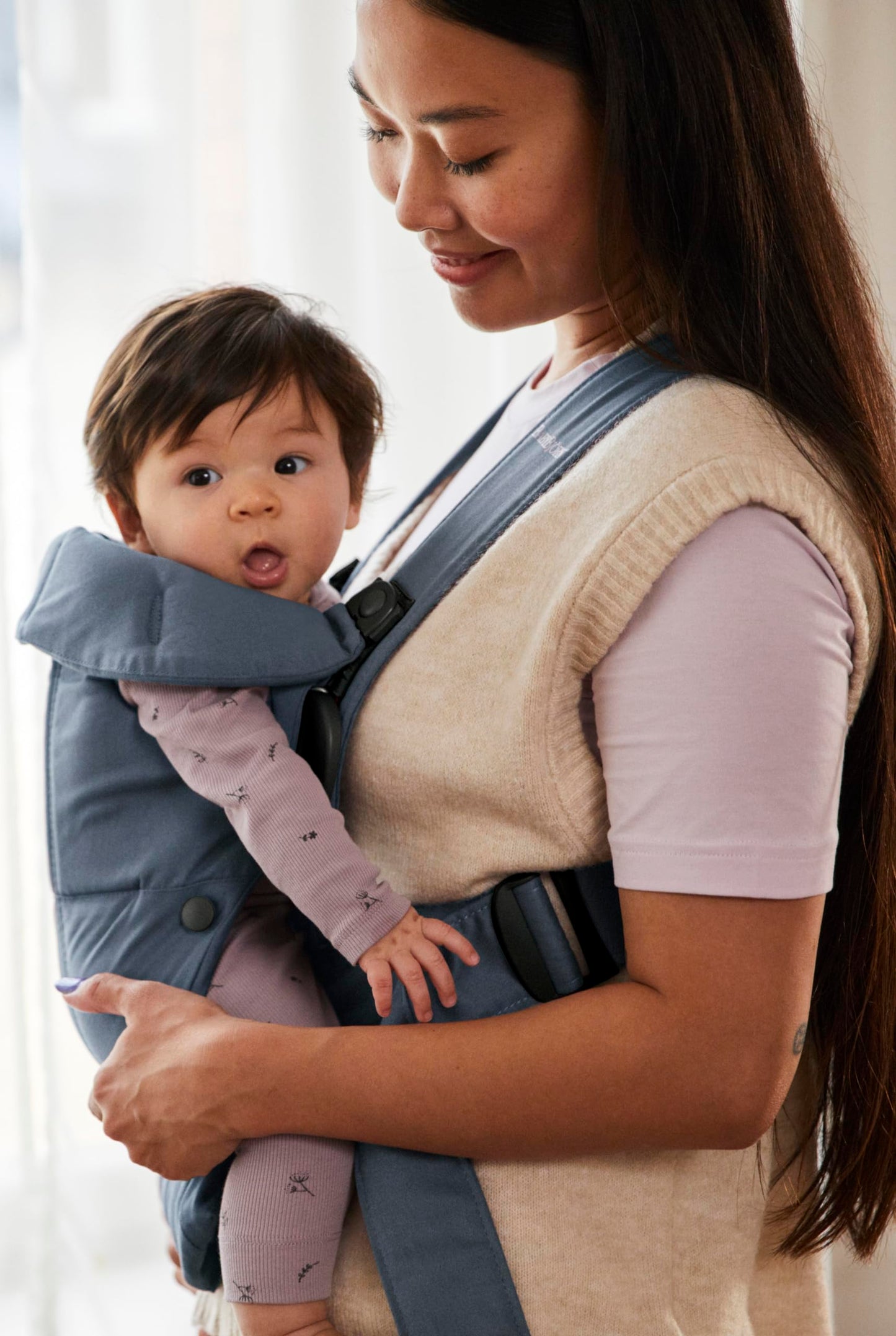 BabyBjrn Baby Carrier Mini, Woven, Vintage Indigo