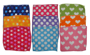 Radiance Soft Face Towels/Napkins/Baby Washcloth  Multicolor (Pack of 9)
