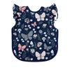 Bapronbaby Flutter Butterfly Garden Bapron - No Neck Tie Safer Bib For Baby & Toddler - Soft Waterproof Stain Resistant - Machin