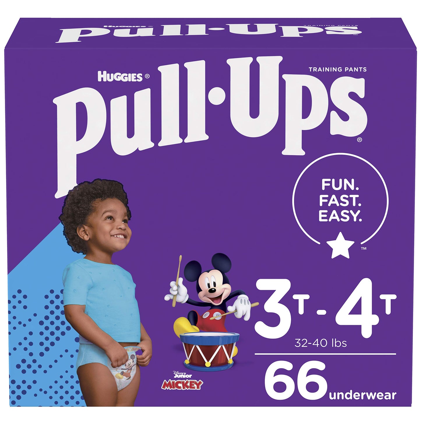 Pull-Ups Learning Designs Training Pants For Boys, 3T-4T, 66 Count