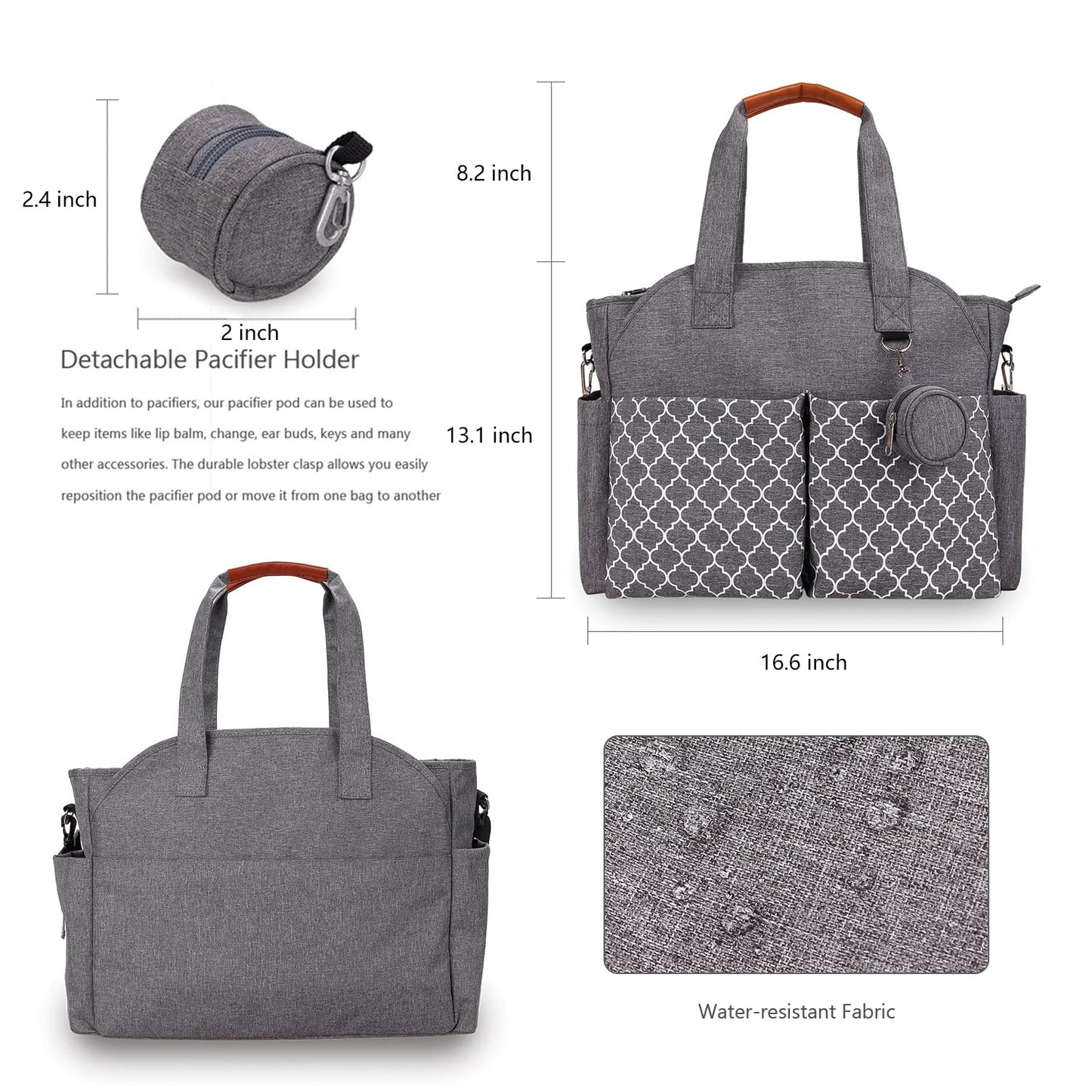 Meyteilay Diaper Bag Tote Baby Changing Bag Large Baby Bags For Mom With Changing Station Multifunction Travel Diaper Bag For Wo