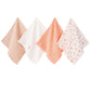 4 Pack Baby Washcloths - 100% Cotton Soft and Absorbent Terry Wash Cloths for Sensitive Skin Face Hand Body Burp Rag Wipes Essen