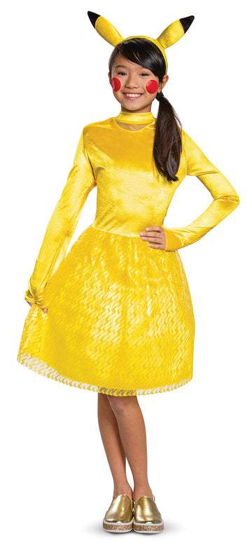 Disguise Pikachu Pokemon Classic Girls' Costume Yellow, S (4-6X)