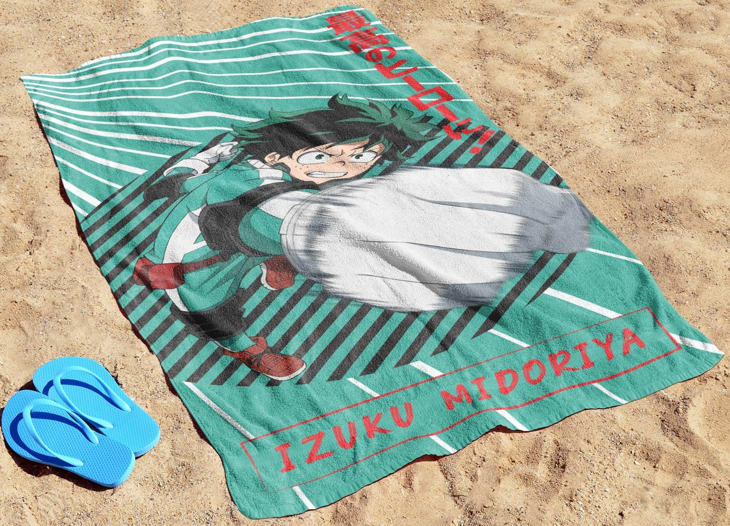 Jay Franco My Hero Academia Bath Pool Beach Towel - Kids Anime Super Soft & Absorbent 100% Cotton Towel With Izuku Midoriya, Mea