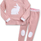 VAENAIT BABY Kids Girls 100% Cotton Sleepwear Pajamas 2pcs Set Bono Rabbit M