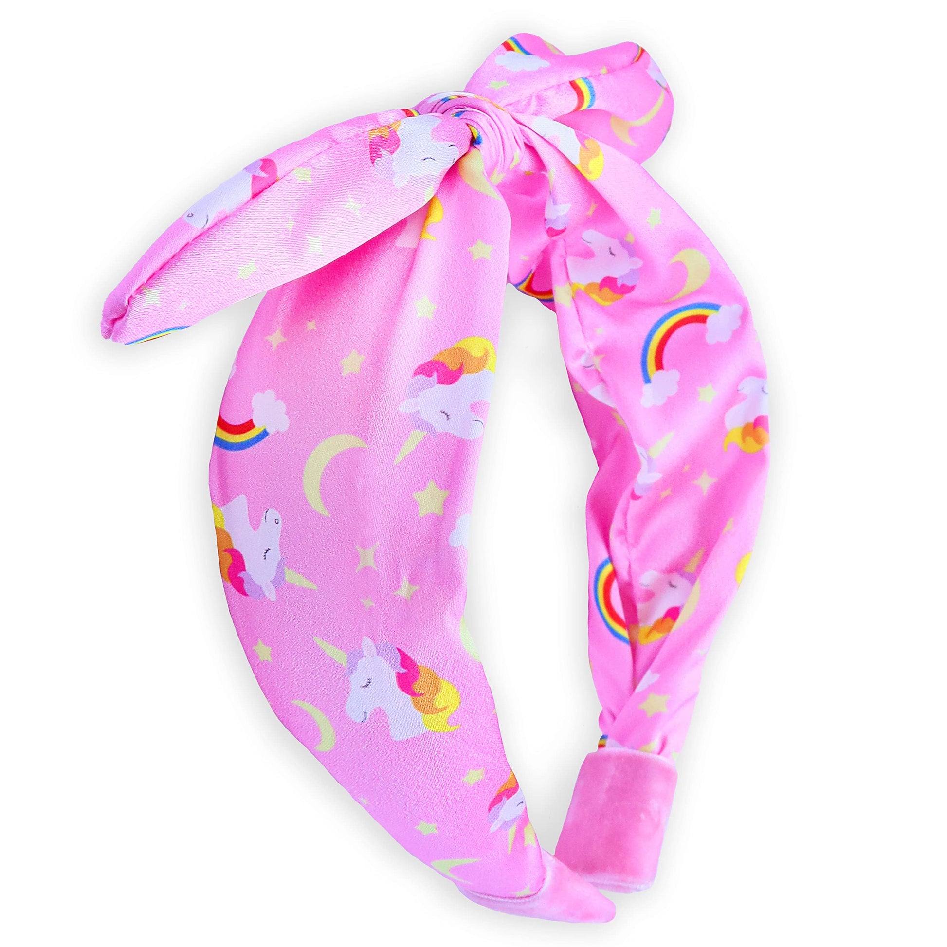 Frog Sac Unicorn Headband For Girls, Bow Knot Headbands For Kids, Cute Rainbow Knotted Hair Bands For Children, Comfortable Litt