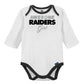 Gerber Nfl Baby Girls' 3Pc Bodysuit, Footed Pant, & Cap Set, Las Vegas Raiders, 6-9 Months