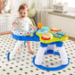BABY JOY 3 in 1 Walk Around Baby Activity Center, Discovery Play Center with Interactive Toys & Music, Wheels, 3 Adjustable Seat