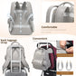 Rosegin Vegan Leather Diaper Bag Backpack For Boy Girl With Changing Pad And Pacifier Case, Waterproof, Travel Baby Bag Backpack