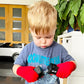 Bamboo Mittens For Eczema, Age 2-3 Kids, Dry Skin, Eczema Gloves, Overnight Moisturizing For Children, 3 Pairs