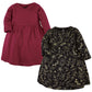 Hudson Baby Infant And Toddler Girl Cotton Dresses, Gold Botanical, 9-12 Months