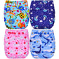 Bembika Baby Pocket Cloth Diapers Without Inserts, Reusable Cloth Diapers Washable Fitted Diapers One Size Adjustable Reusable N