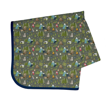 Bapronbaby Camping Bears Splash Mat - Waterproof Catch-All For Under High Chairs, Floors, Tables, Playtime Or Arts & Crafts - Ma